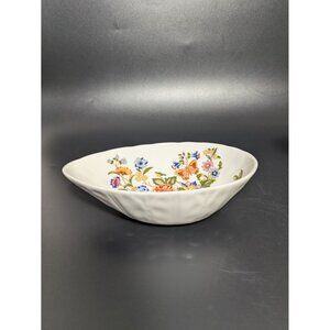 Aynsley Cottage Garden Bone China Egg Shaped Bowl Trinket Dish Floral Design